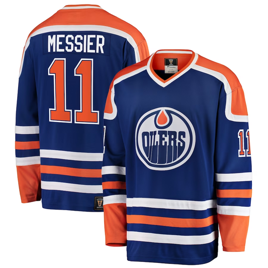 Men's Edmonton Oilers Mark Messier #11 Blue Breakaway Player Jersey1