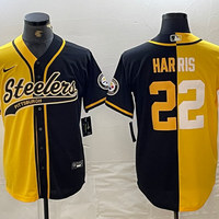 Men's Pittsburgh Steelers Najee Harris #22 Yellow/Black Game Jersey1 Joint Edition