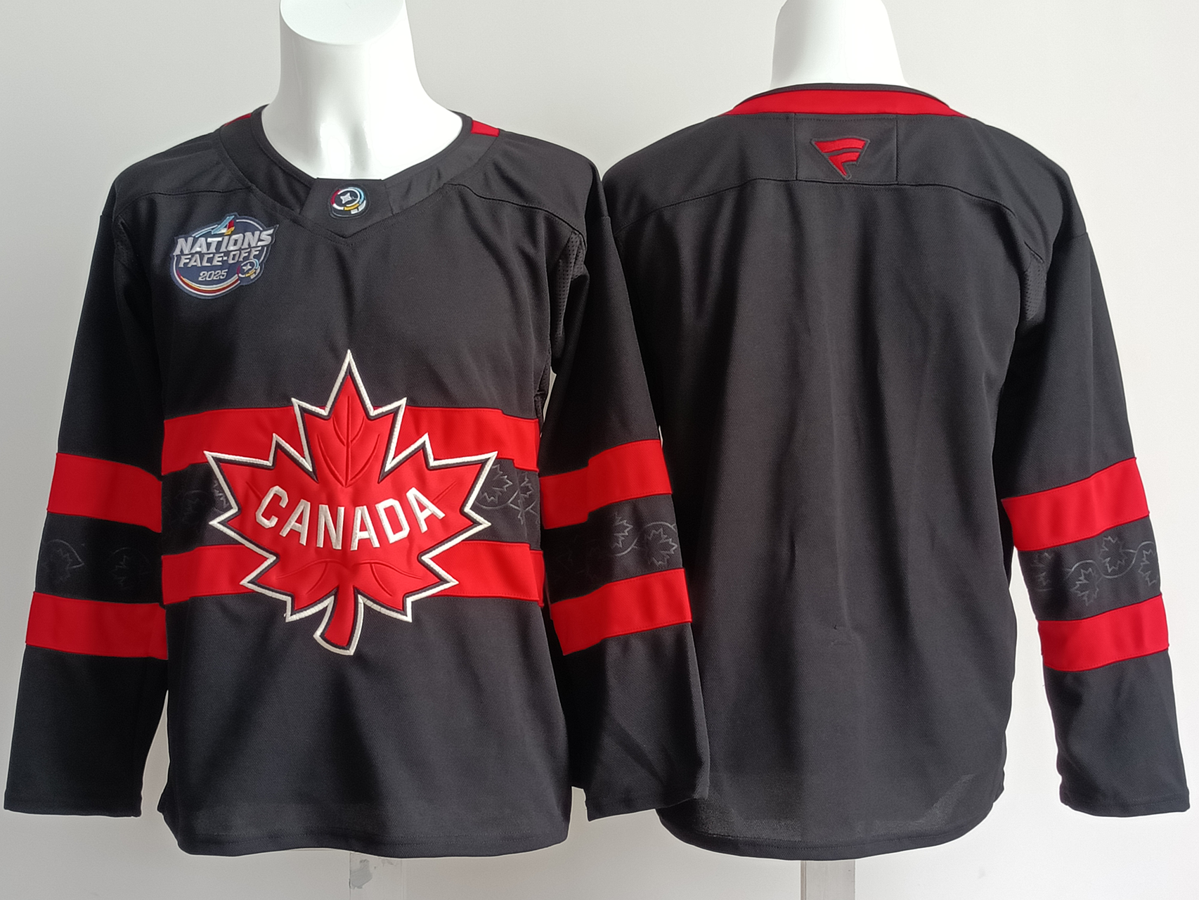 Men's Canada 2025 4 Nations Face-Off Black Player Blank Jersey