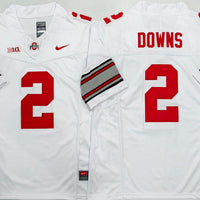 Men's Ohio State Buckeyes Caleb Downs #2 White Player Jersey