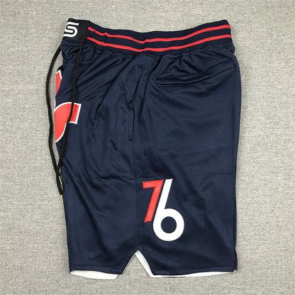 Men's Philadelphia 76ers Navy City Edition Basketball Shorts1