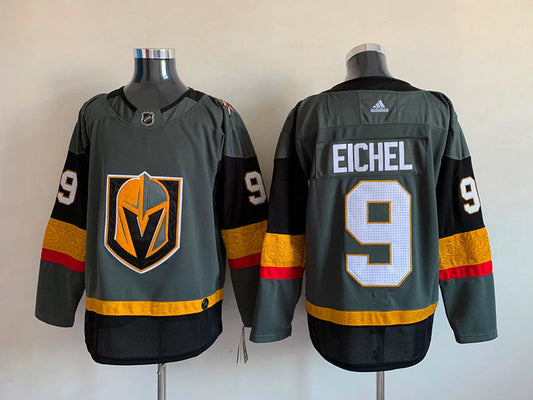 Men's Vegas Golden Knights Jack Eichel #9 Gray Breakaway Player Jersey1