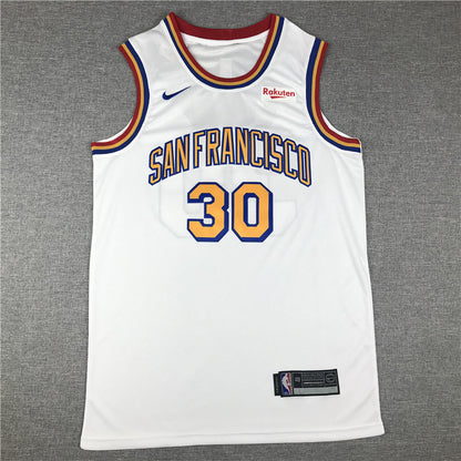 Men's Golden State Warriors Stephen Curry #30 White Classic Player Jersey1