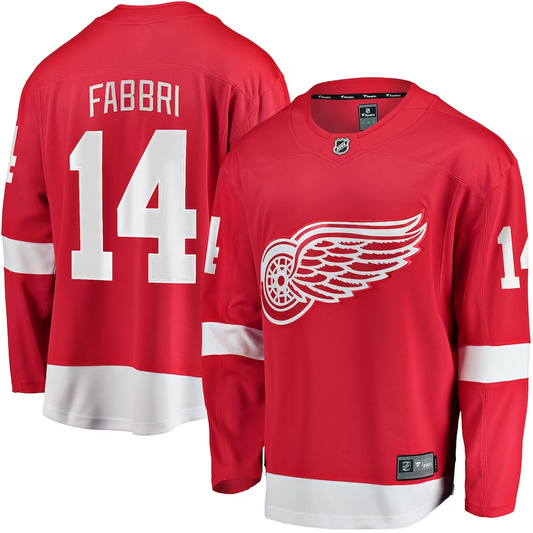 Men's Detroit Red Wings Robby Fabbri #14 Red Home Breakaway Player Jersey1