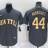 Men's Seattle Mariners Julio Rodriguez #44 Gray Replica Player Jersey1