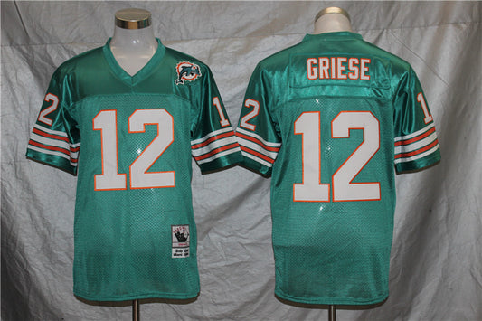 Men's Miami Dolphins Bob Griese Mitchell & Ness Aqua Legacy Replica Jersey1