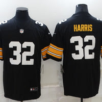 Men's Pittsburgh Steelers Franco Harris #32 Black Player Game Jersey1