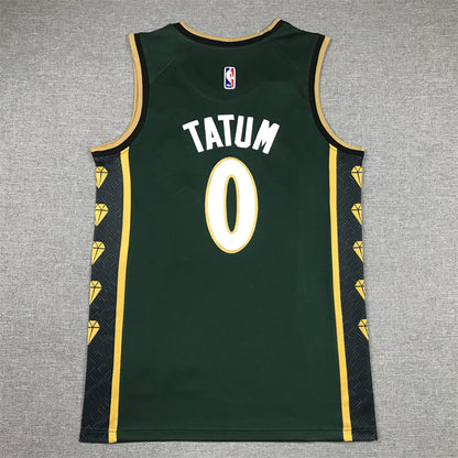 Men's Boston Celtics Jayson Tatum #0 Green 2022/23 Swingman Jersey1 - City Edition