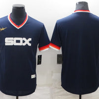 Men's Chicago White Sox Navy Cooperstown Collection Replica Blank Jersey1