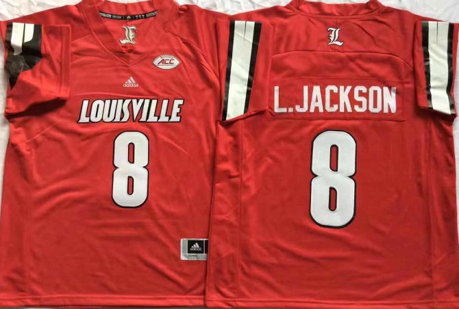 Lamar Jackson Louisville Cardinals Red Jersey