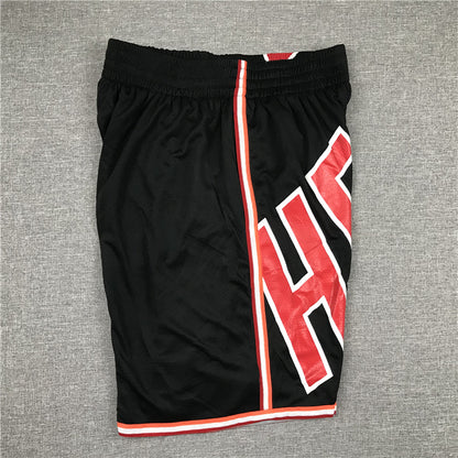 Men's Miami Heat Big Face Black Basketball Shorts1