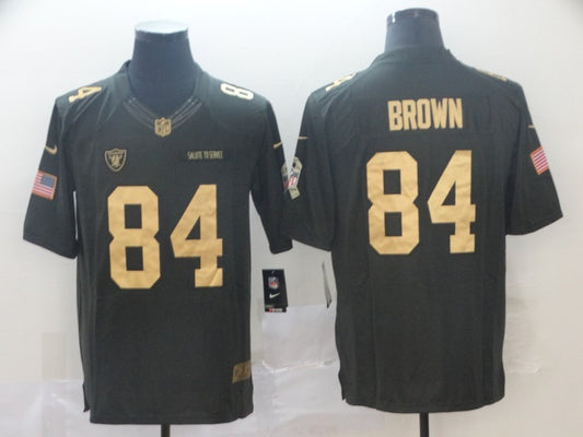 Men's Las Vegas Raiders #84 Antonio Brown Black Player Game Jersey1