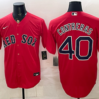 Men's Boston Red Sox Willson Contreras #40 Red Replica Player Jersey