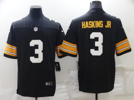 Men's Pittsburgh Steelers Dwayne Haskins Jr. #3 Black Player Game Jersey1