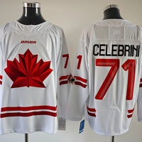 Men's Canada Hockey Connor Celebrini #71 White 2026 Winter Olympics Jersey