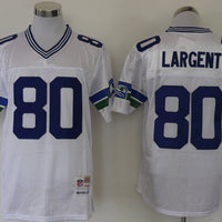 Men's Seattle Seahawks Steve Largent Mitchell & Ness White Legacy Replica Jersey1
