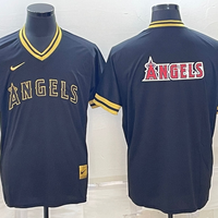 Men's Los Angeles Angels Black Alternate Replica Player Jersey1