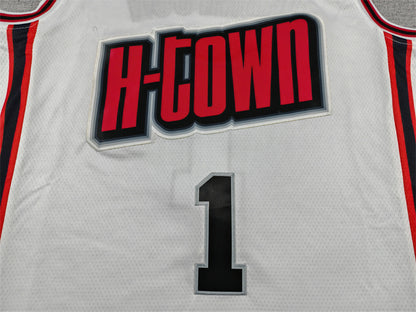 Men's Houston Rockets Amen Thompson #1 White 2024/25 Swingman Player Jersey - City Edition
