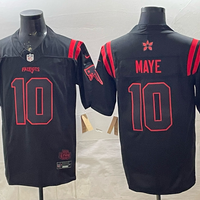 Men's New England Patriots Drake Maye #10 Black Player Jersey