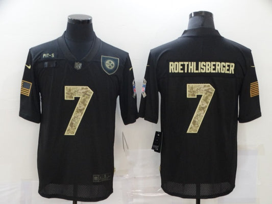 Men's Pittsburgh Steelers #7 Ben Roethlisberger Black Game Player Jersey1