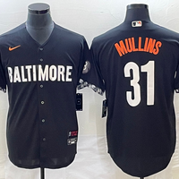 Men's Baltimore Orioles Cedric Mullins #31 Black 2023 City Connect Replica Player Jersey1