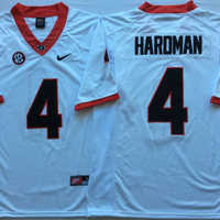 Men's Georgia Bulldogs Mecole Hardman Jr. #4 White Player Game Jersey