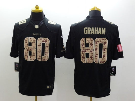 Men's New Orleans Saints Jimmy Graham #80 Black Game Jersey1