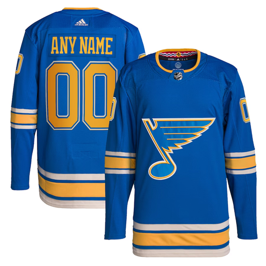 Men's St. Louis Blues Blue Alternate Primegreen Authentic Custom Jersey1
