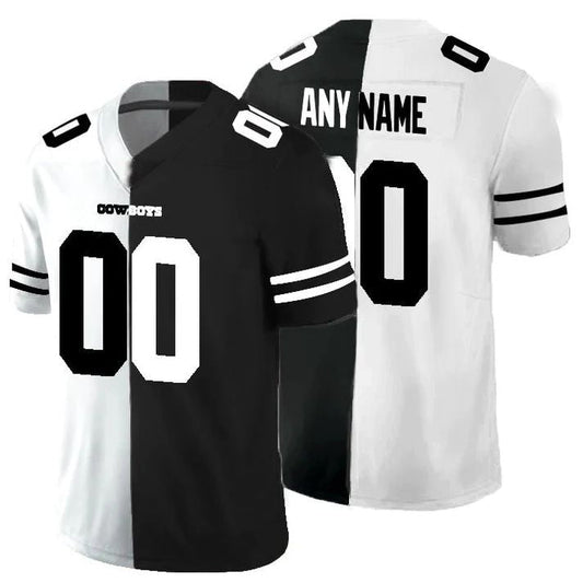 Custom1 Dallas Cowboys Black V White Peace Split Vapor Untouchable Limited Jersey1 Stitched Jersey1 Football Jerseys