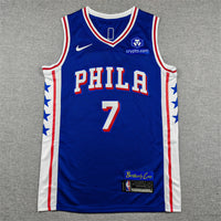 Men's Philadelphia 76ers Jaylen Brown #7 Royal Swingman Jersey - Icon Edition