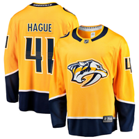 Nicolas Hague #41 Nashville Predators Gold Home Breakaway Jersey - JerseysFreak