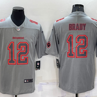 Men's Tampa Bay Buccaneers Tom Brady #12 Gray Atmosphere Fashion Game Jersey1