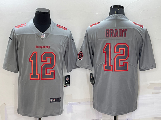 Men's Tampa Bay Buccaneers Tom Brady #12 Gray Atmosphere Fashion Game Jersey1