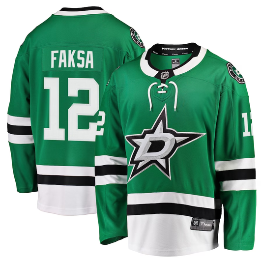 Men's Dallas Stars Radek Faksa #12 Kelly Green Breakaway Player Jersey1