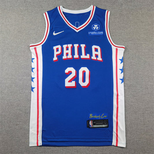 Men's Philadelphia 76ers Jared McCain #20 Royal Swingman Jersey1 - Icon Edition