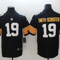 Men's Pittsburgh Steelers #19 JuJu Smith-Schuster Black Player Game Jersey1