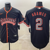 Men's San Francisco Giants Willy Adames #2 Black Alternate Stadium Jersey