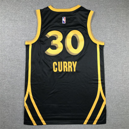 Men's Golden State Warriors Stephen Curry #30 Black 2023/24 Swingman Jersey1 - City Edition