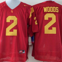 Men's USC Trojans Robert Woods #2 Cardinal Player Game Jersey