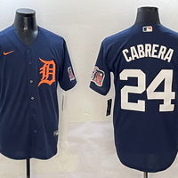 Men's Detroit Tigers Miguel Cabrera #24 Navy Limited Player Jersey1