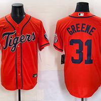 Men's Detroit Tigers Riley Greene #31 Orange Replica Player Jersey
