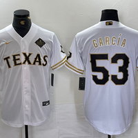 Men's Texas Rangers Adolis Garcia #53 White Limited Player Jersey1