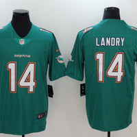 Men's Miami Dolphins Jarvis Landry #14 Green Game Jersey1