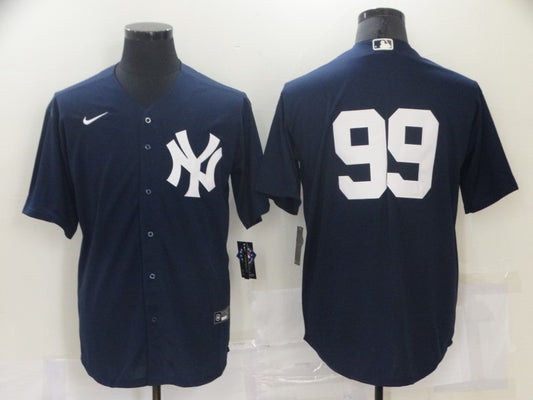 Men's New York Yankees Aaron Judge #99 Navy Replica Player Name Jersey1