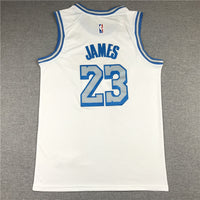 Men's Los Angeles Lakers LeBron James 2020/21 White Swingman Jersey1 City Edition
