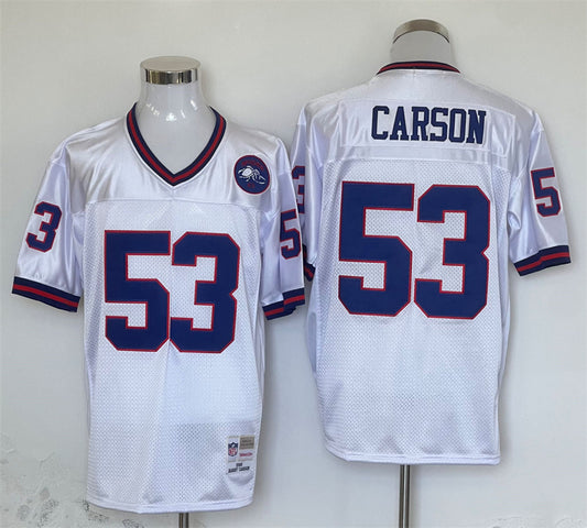 Men's New York Giants Harry Carson Mitchell & Ness White Legacy Replica Jersey1