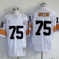 Men's Pittsburgh Steelers Joe Greene Mitchell & Ness White Legacy Replica Jersey1