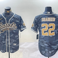 Men's New Orleans Saints Rashid Shaheed #22 Grey Camouflage Player Jersey1