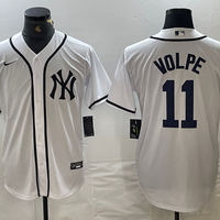 Men's New York Yankees Anthony Volpe #11 White Limited Game Jersey1