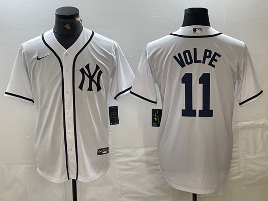 Men's New York Yankees Anthony Volpe #11 White Limited Game Jersey1